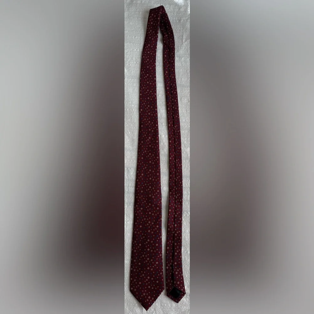 J. Crew Burgundy Floral Tie - Picture 2 of 4